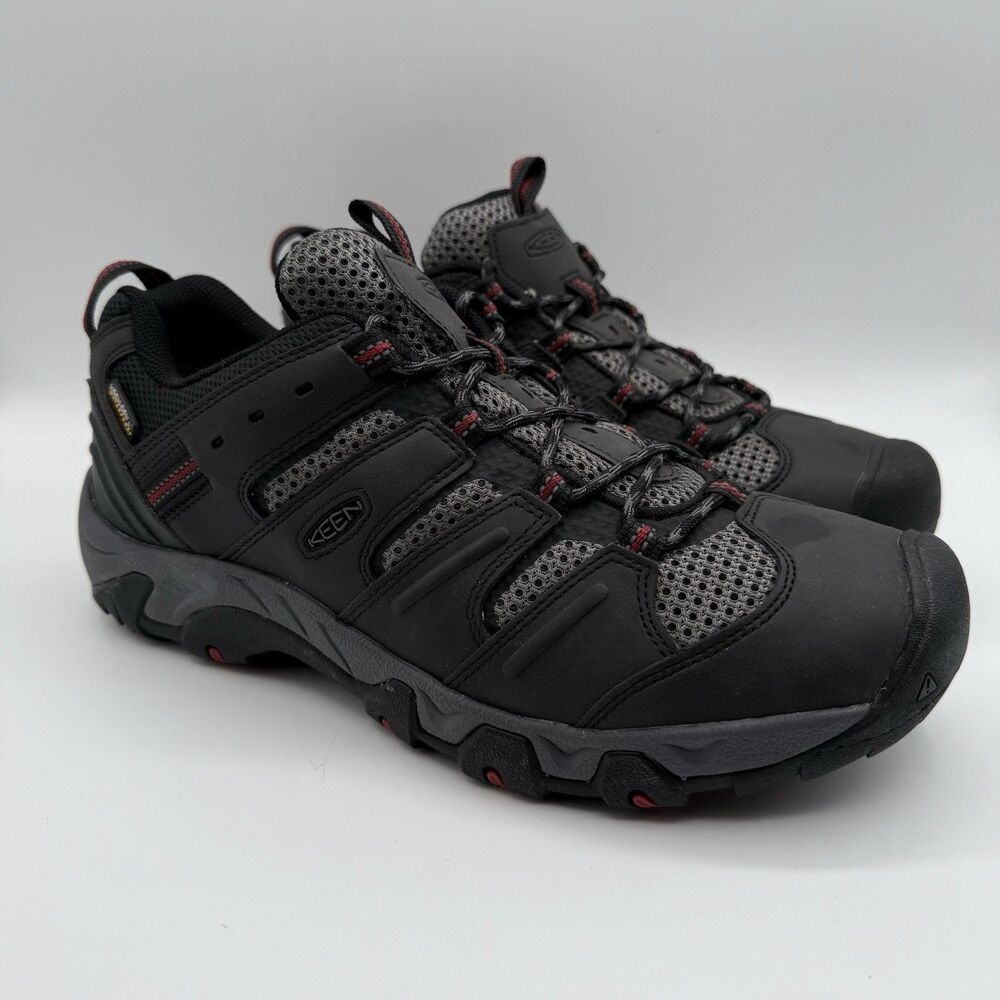 Men’s Keen Outdoor Koven Low Waterproof Black/Red Dahlia Sz 11 Shoes New W BOX